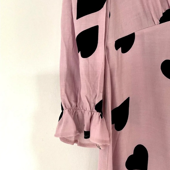 BNWT Nobody's Child Lilac Heart Serena Print Mini Dress UK 10 - Picture 6 of 6